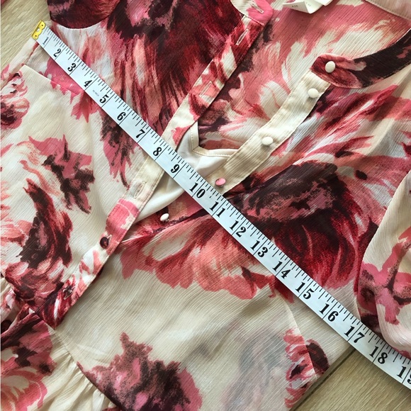 H&M Chiffon Floral Print Mini Dress Set Size XS - Picture 5 of 14